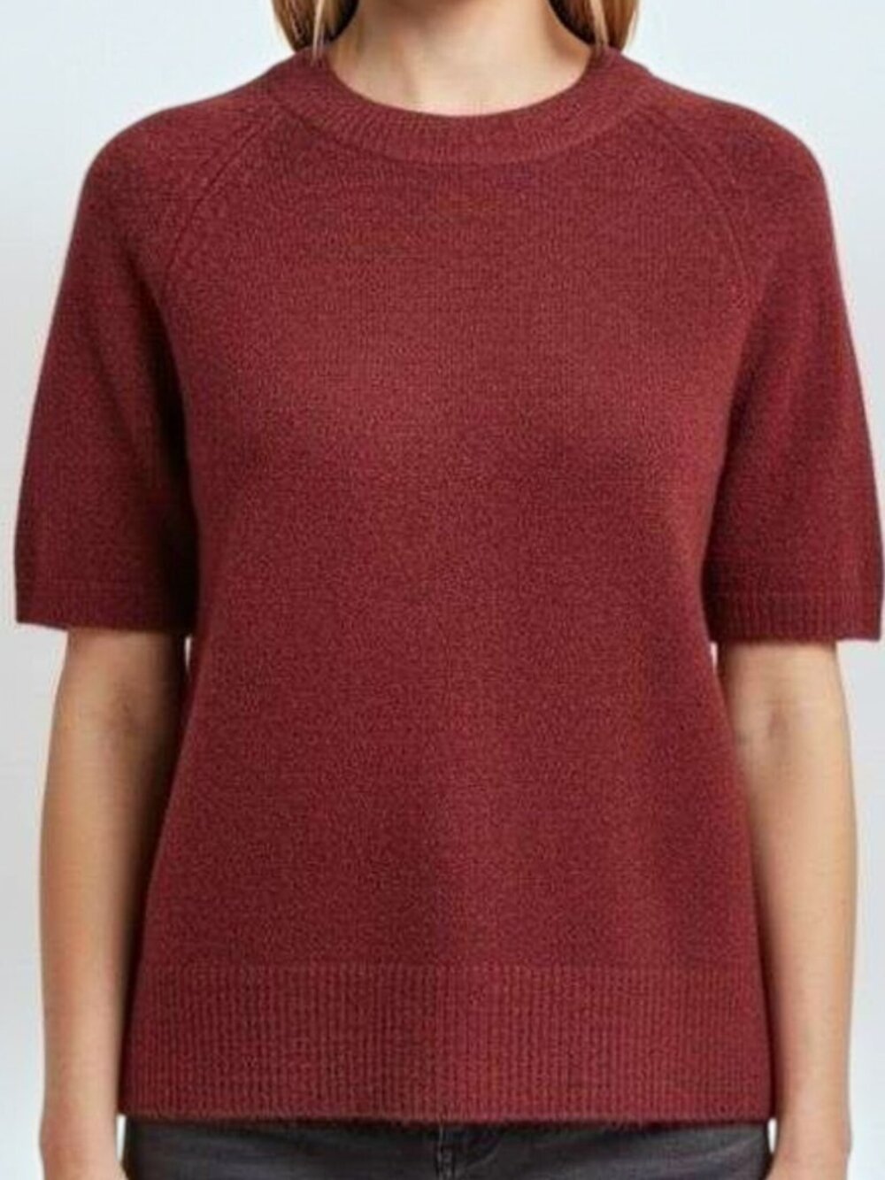 NWT Abercrombie & Fitch Women's Rust Knit Short Sleeve Pullover Sweater Medium